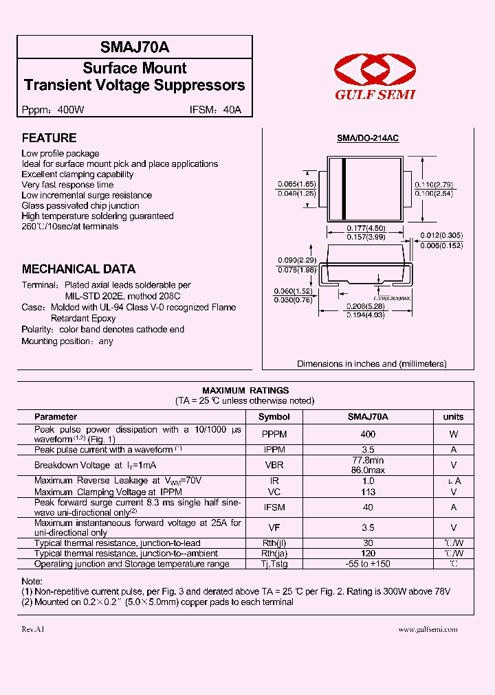 SMAJ70A_4620010.PDF Datasheet