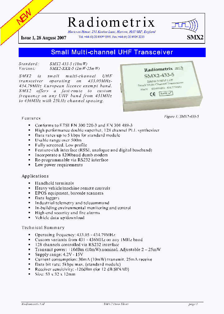 SMX2-433-5_4377567.PDF Datasheet