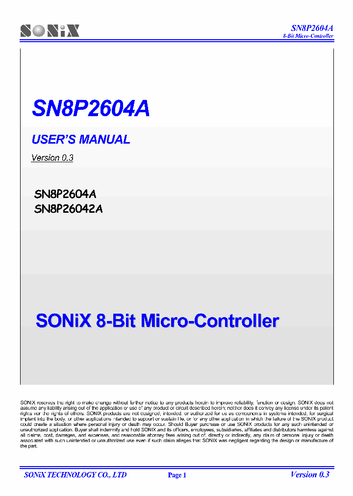 SN8P26042A_4471058.PDF Datasheet