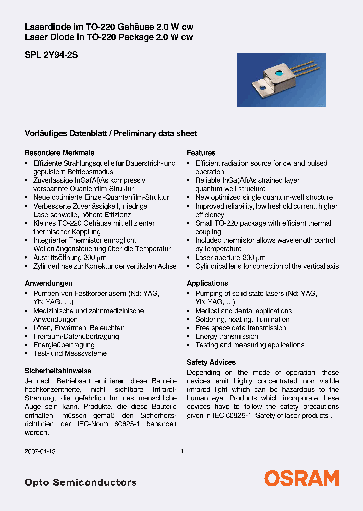 SPL2Y94-2S_4207423.PDF Datasheet