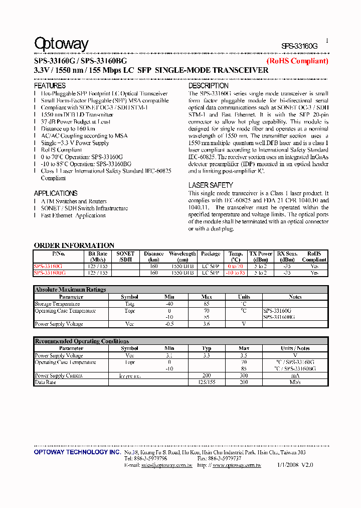 SPS-33160G08_4920478.PDF Datasheet