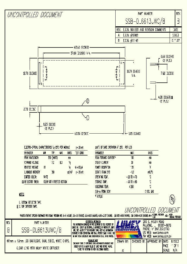 SSB-DL6613UWCB_4696797.PDF Datasheet