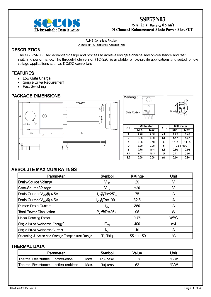 SSE75N03_4420765.PDF Datasheet