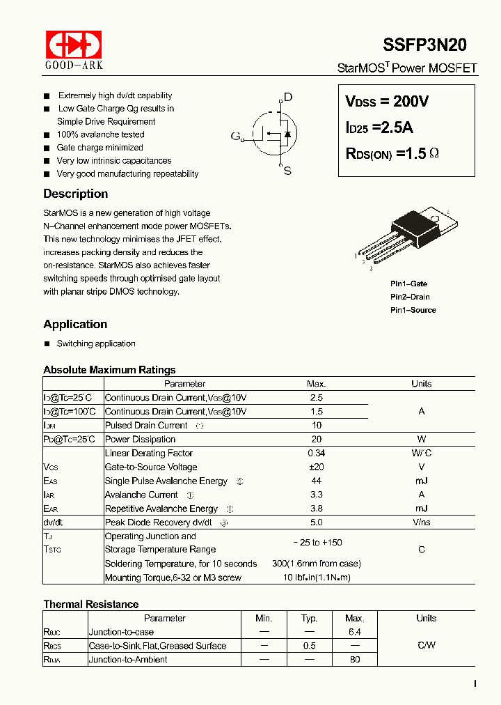 SSFP3N20_4714165.PDF Datasheet