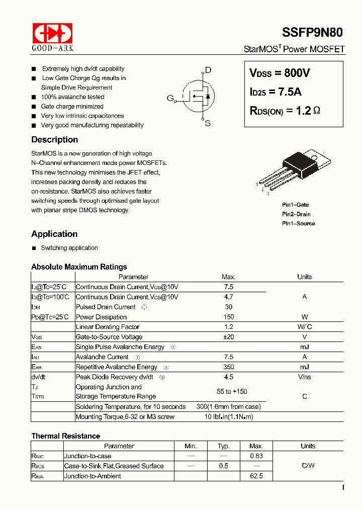 SSFP9N80_4808300.PDF Datasheet