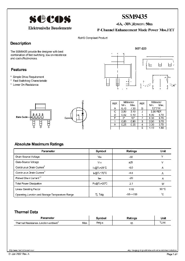 SSM9435_4443140.PDF Datasheet