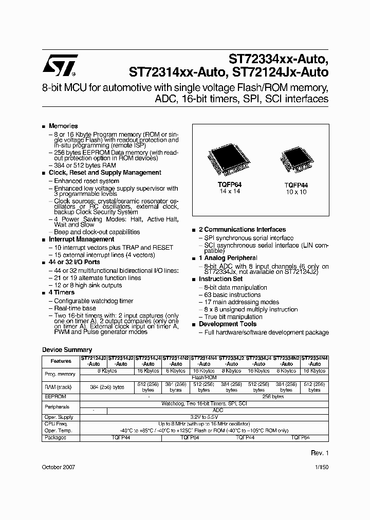 ST72124JX-AUTO_4792125.PDF Datasheet