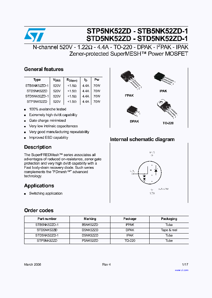 STD5NK52ZD_4505360.PDF Datasheet