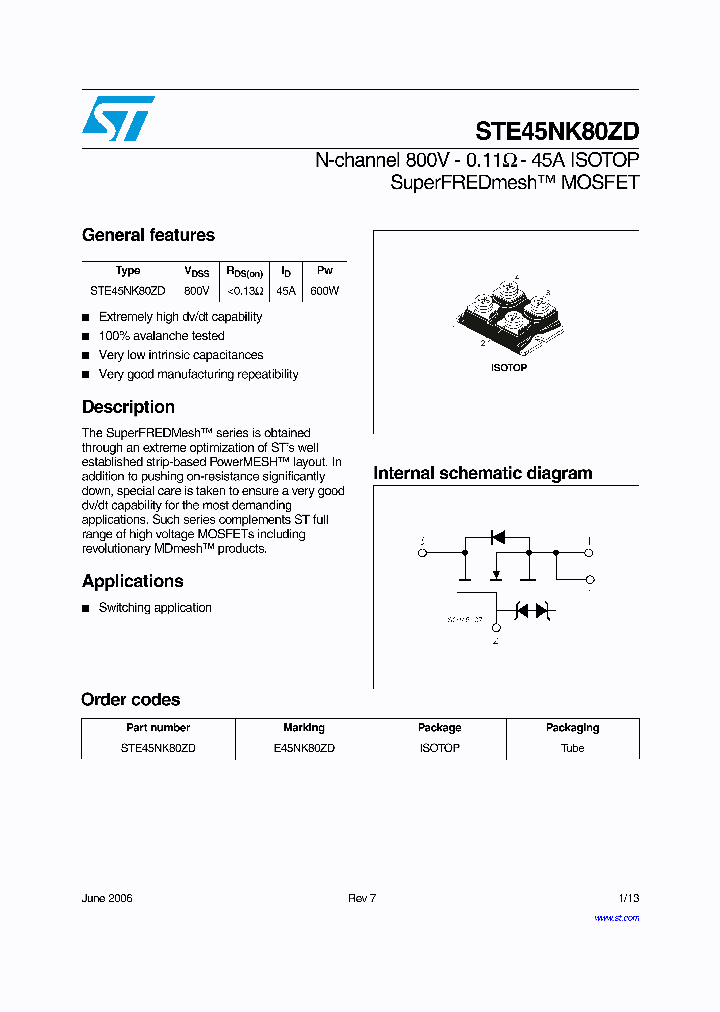 STE45NK80ZD06_4290950.PDF Datasheet