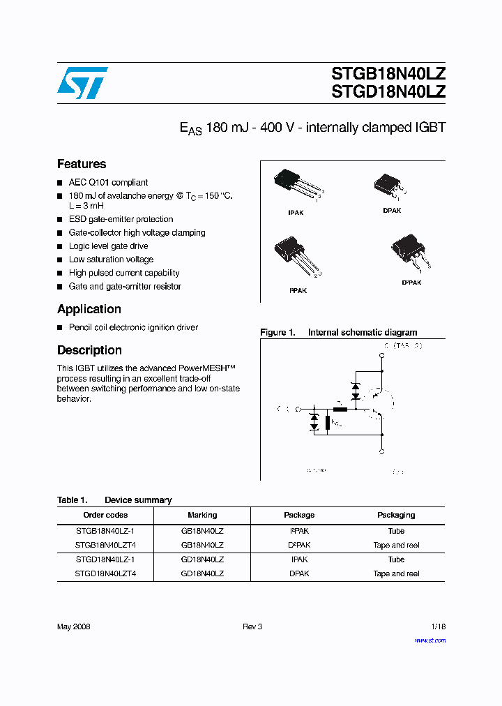 STGB18N40LZ0805_4176497.PDF Datasheet