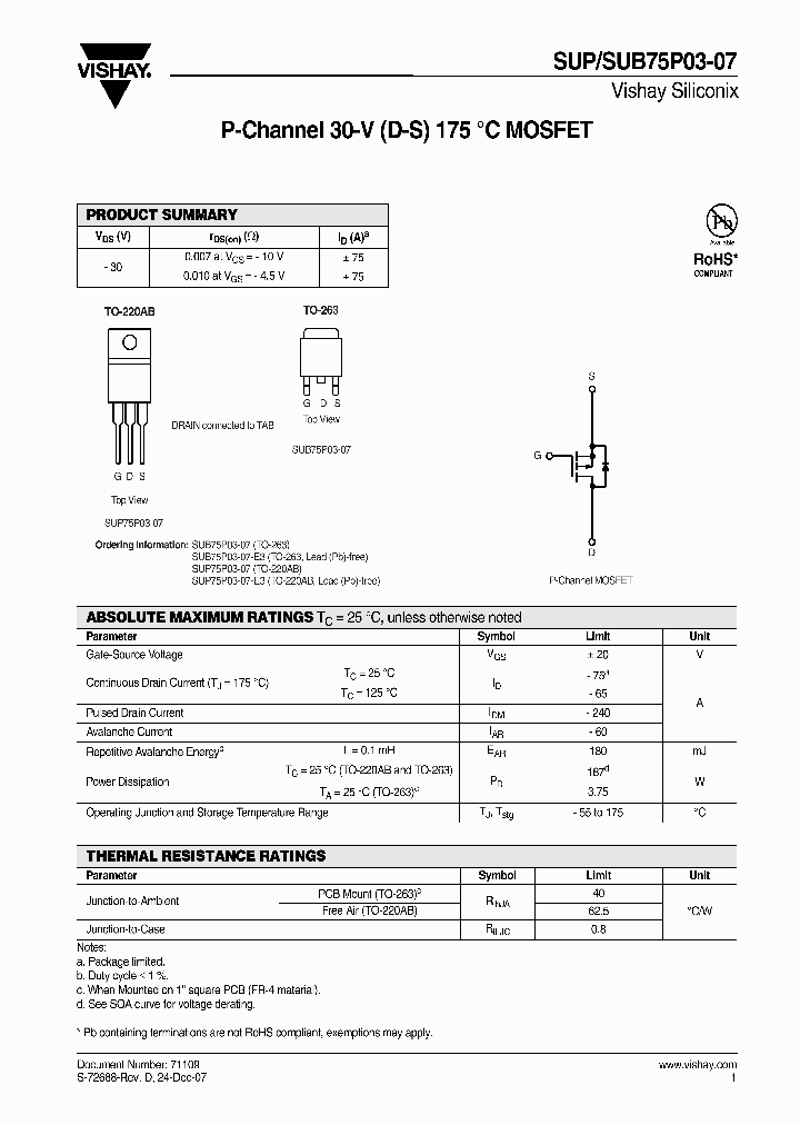 SUB75P03-07_4338995.PDF Datasheet