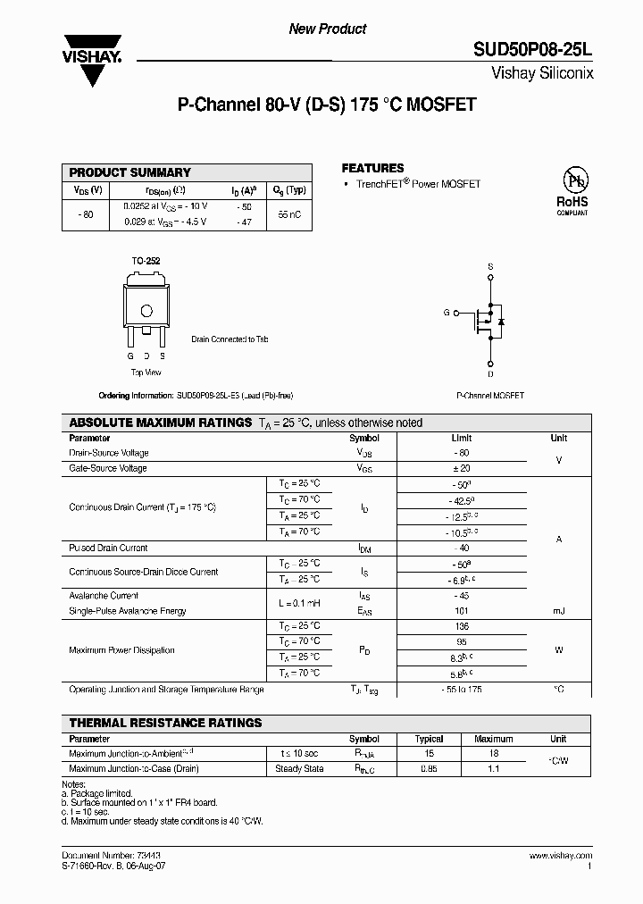 SUD50P08-25L_4400619.PDF Datasheet