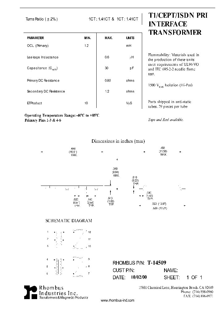 T-14509_4365271.PDF Datasheet