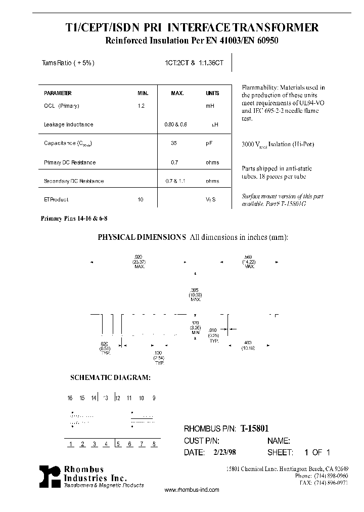 T-15801_4727330.PDF Datasheet