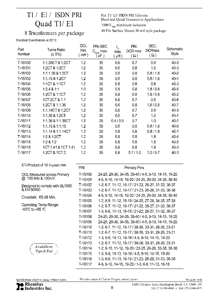 T-16100_4819512.PDF Datasheet