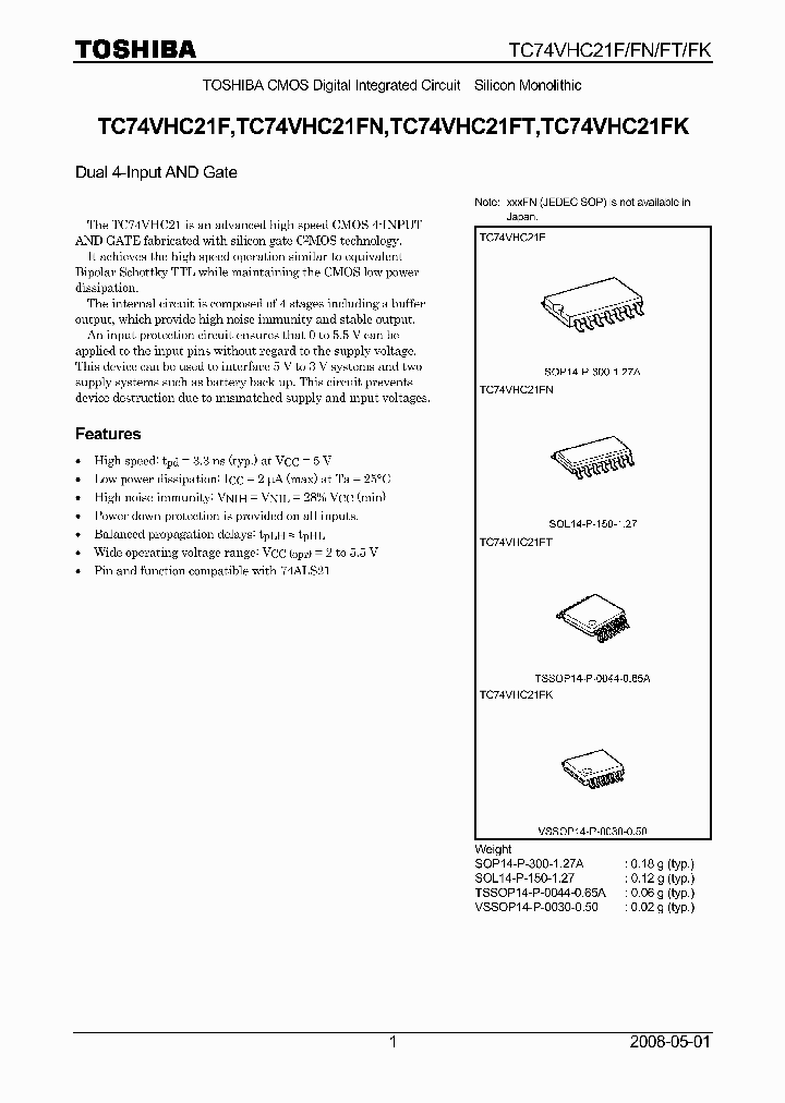 TC74VHC21FK_4782501.PDF Datasheet