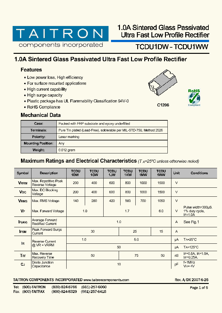 TCDU1DW_4614824.PDF Datasheet