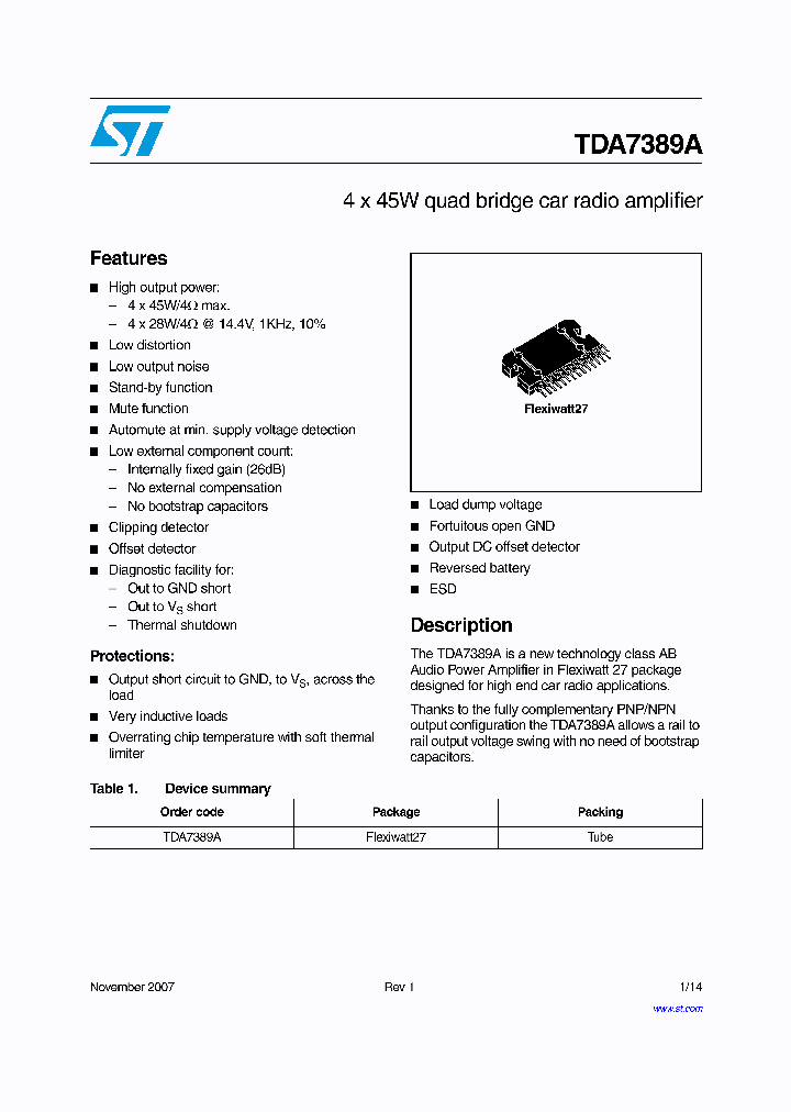 TDA7389A_4261218.PDF Datasheet