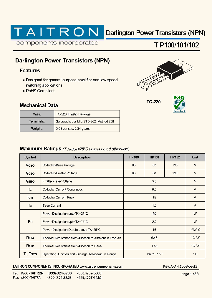 TIP100_4225351.PDF Datasheet