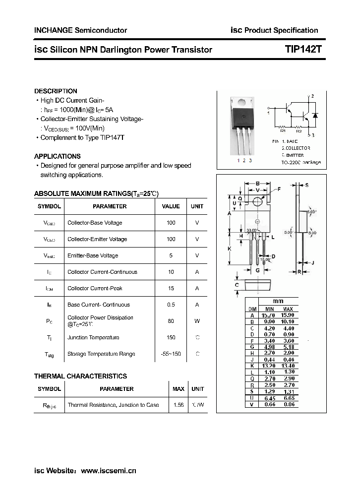 TIP142T_4347874.PDF Datasheet