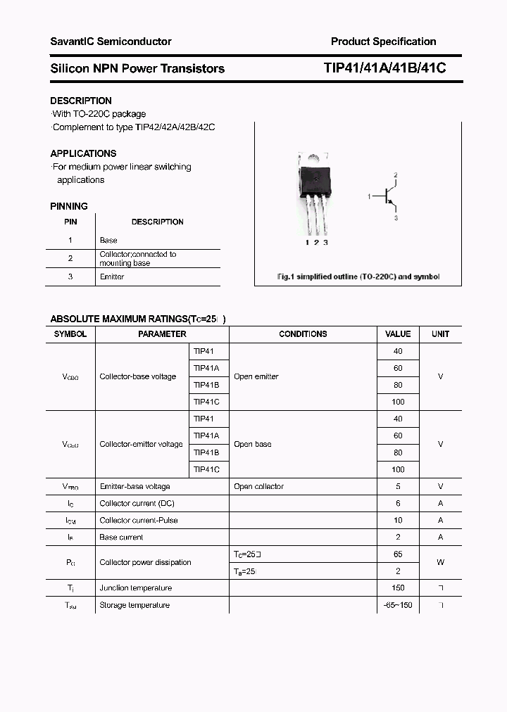 TIP41_4374227.PDF Datasheet