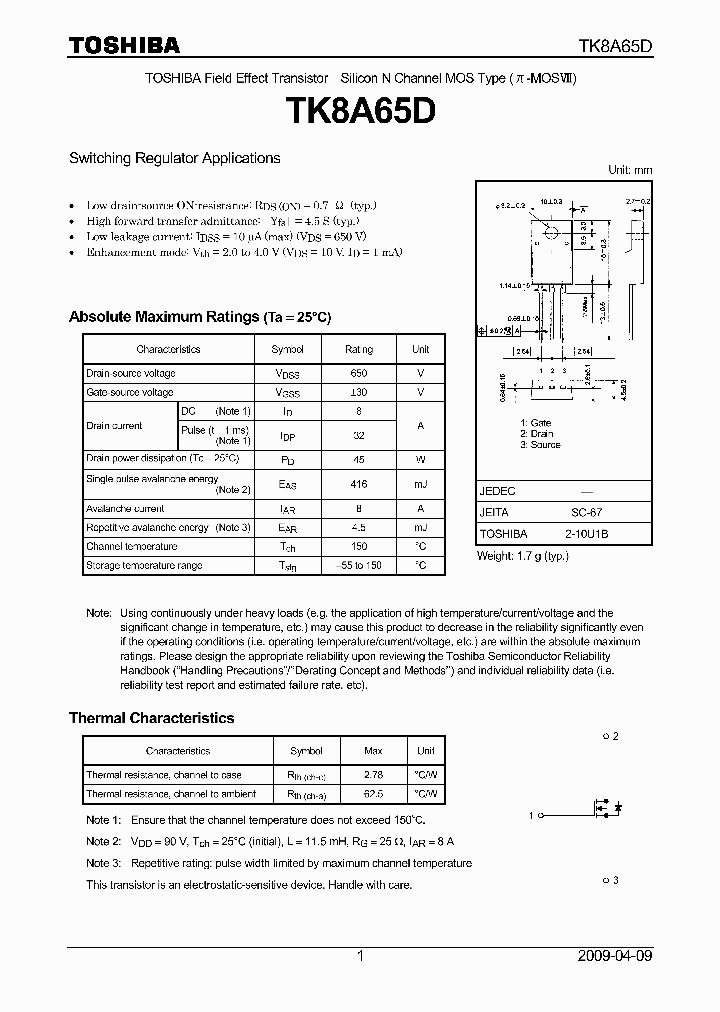 TK8A65D_4581341.PDF Datasheet
