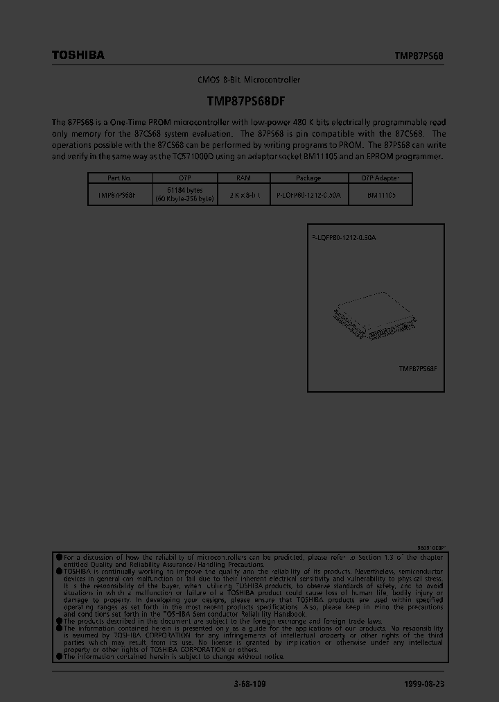 TMP87PS68DF_4374389.PDF Datasheet