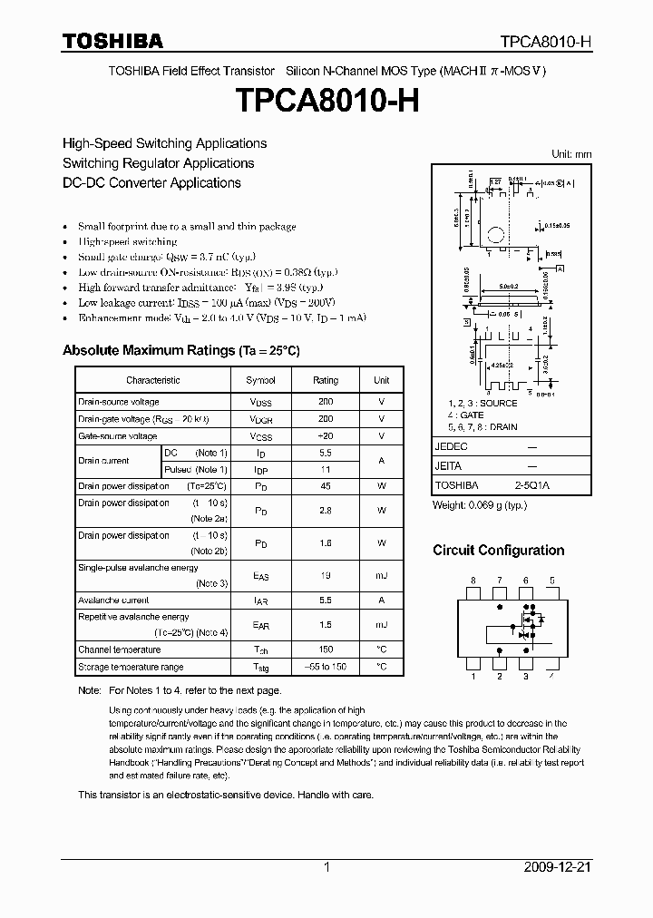 TPCA8010-H_4667123.PDF Datasheet