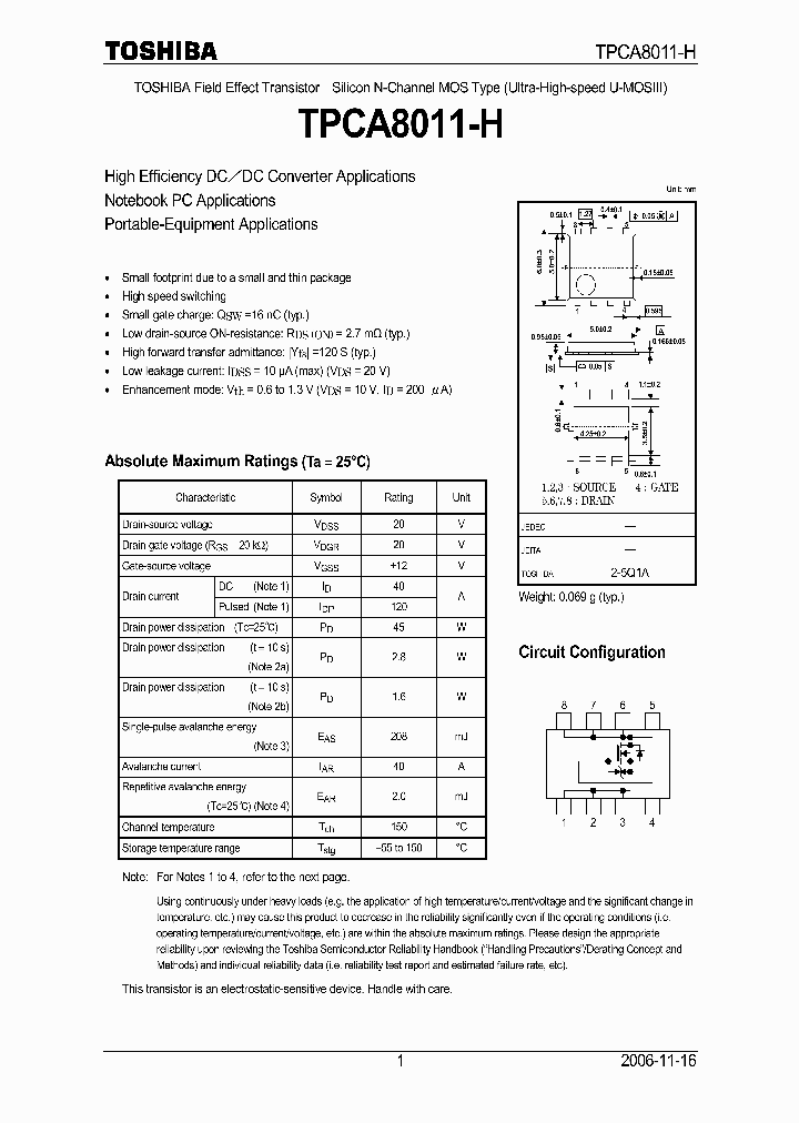 TPCA8011-H_4667125.PDF Datasheet