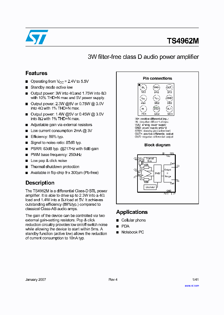 TS4962M_4540103.PDF Datasheet