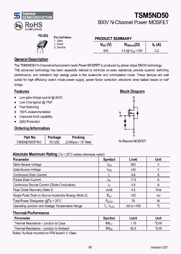 TSM5ND50_4702899.PDF Datasheet