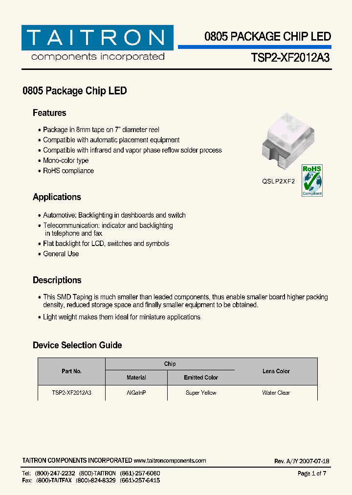 TSP2-XF2012A3_4190146.PDF Datasheet