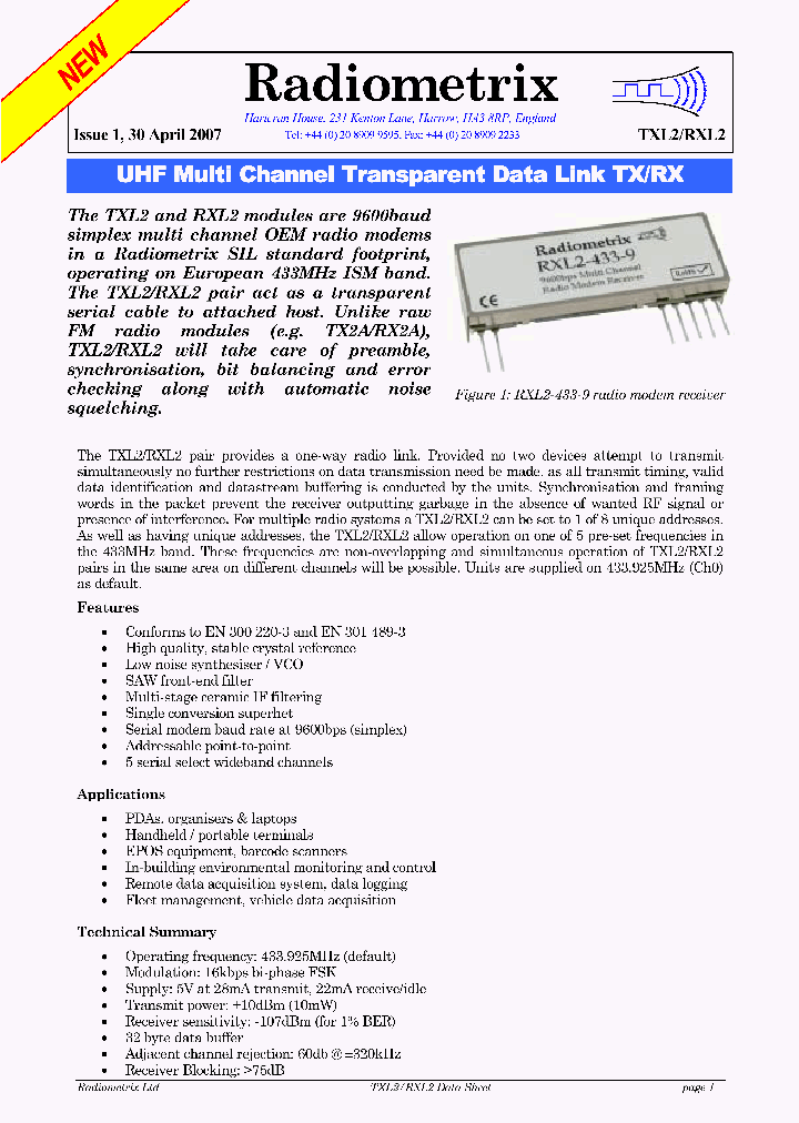 TXL2-433-4_4169661.PDF Datasheet