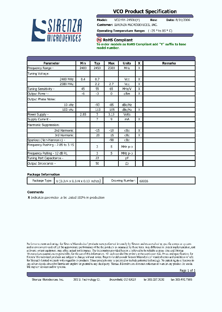 VCO191-2450U_4493429.PDF Datasheet