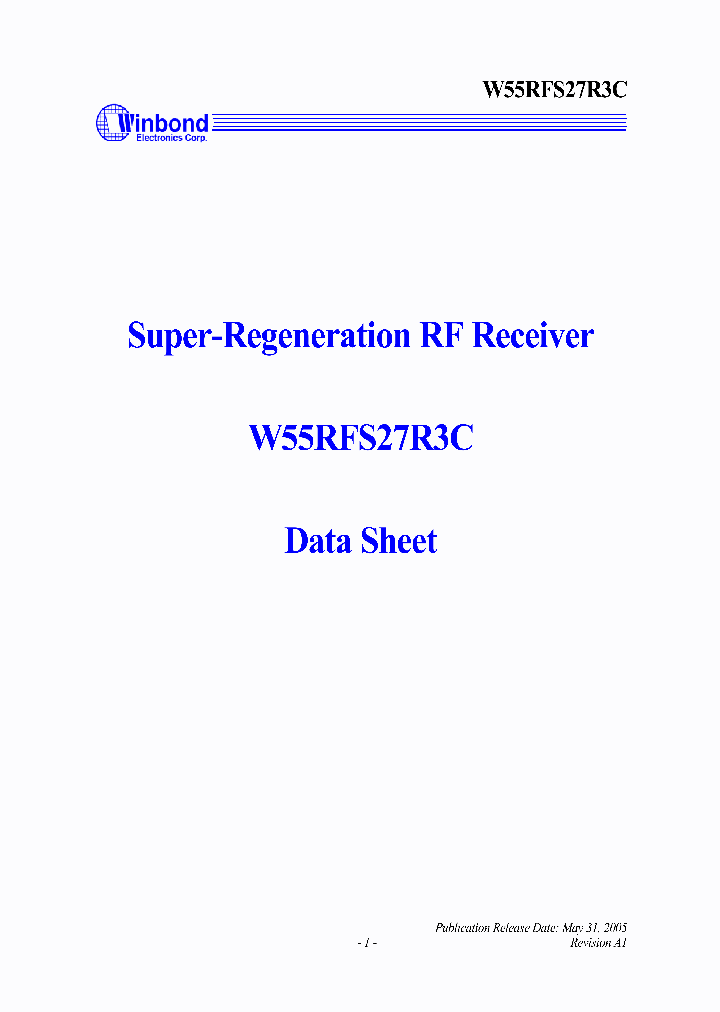 W55RFS27R3C_4184284.PDF Datasheet