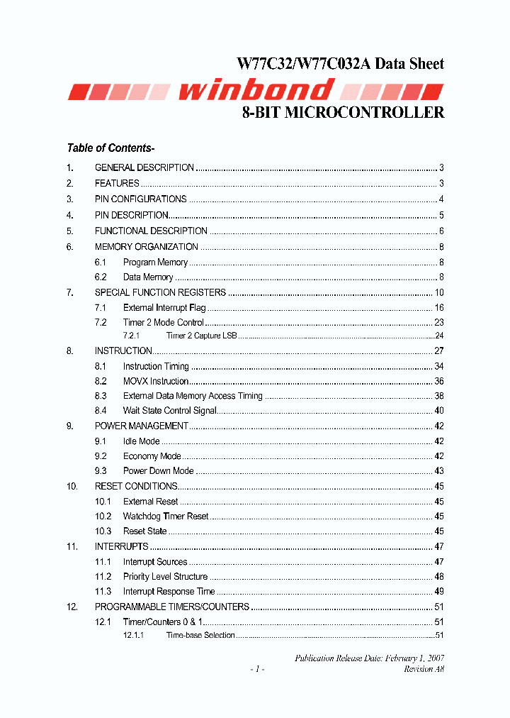 W77C032A_4215103.PDF Datasheet