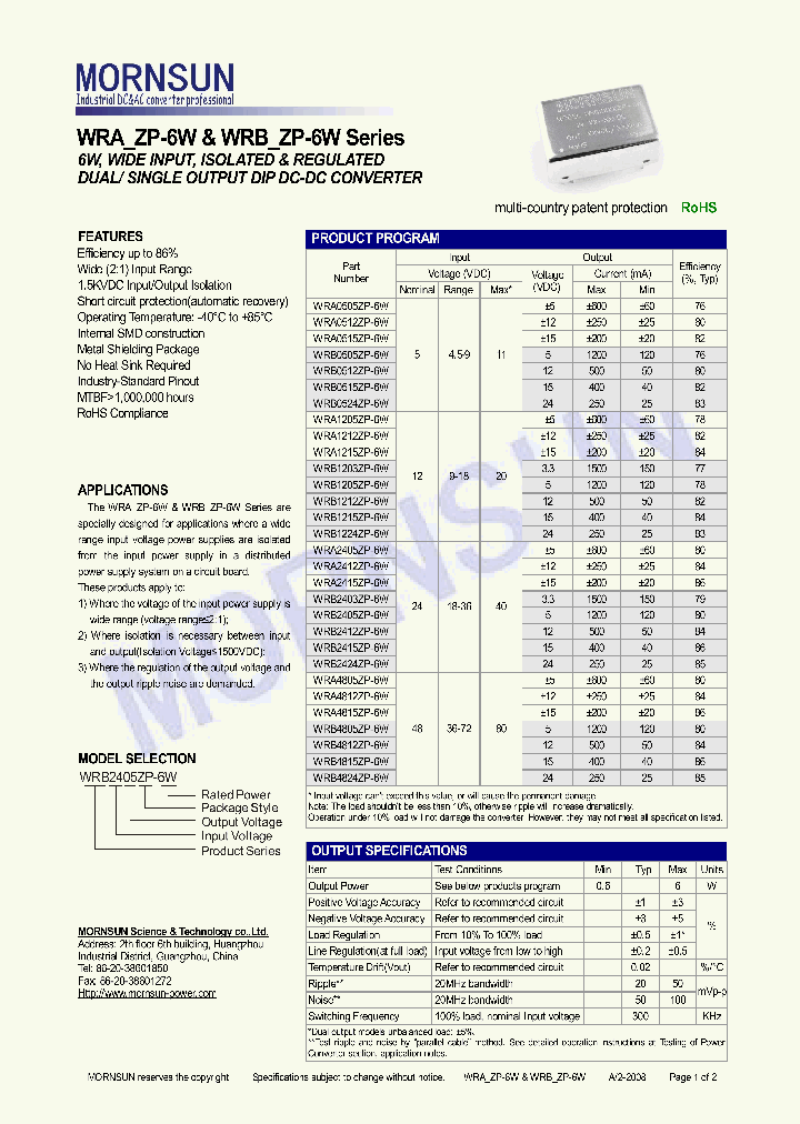WRA1205ZP-6W_4394161.PDF Datasheet
