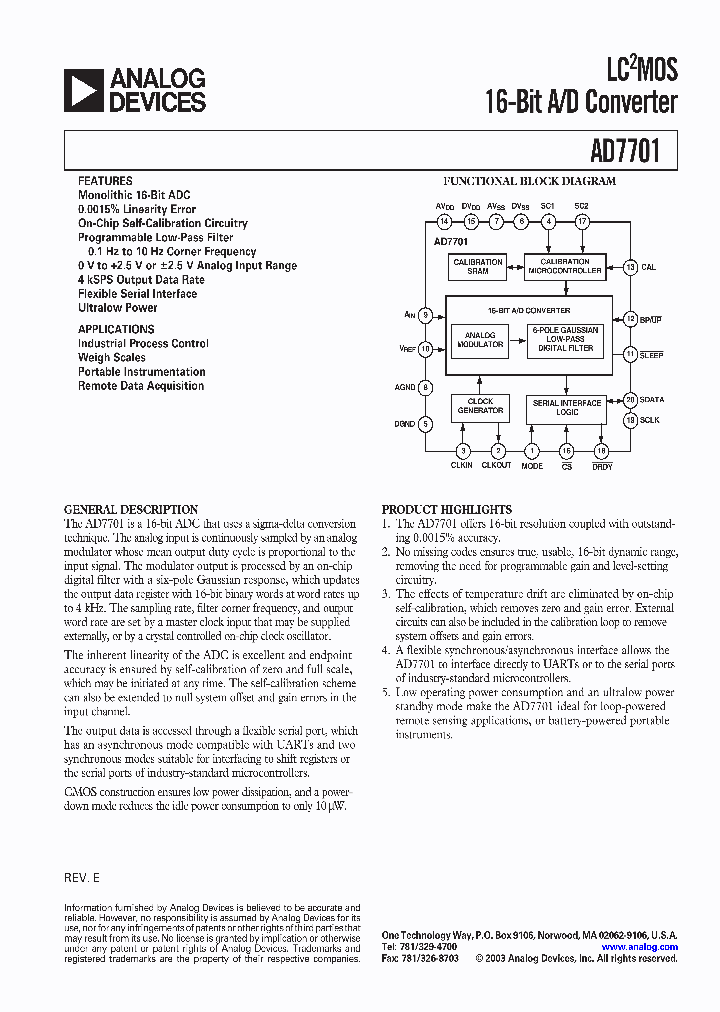 AD7701AN_973757.PDF Datasheet