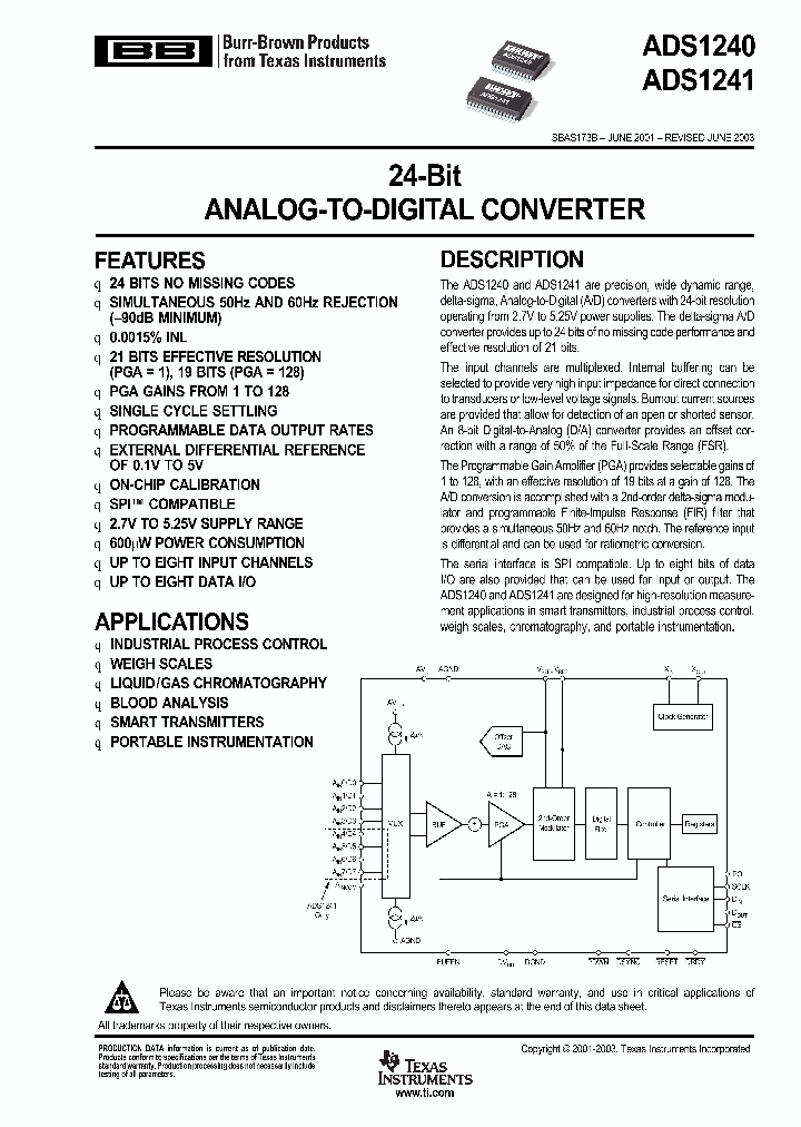 ADS1240_973905.PDF Datasheet
