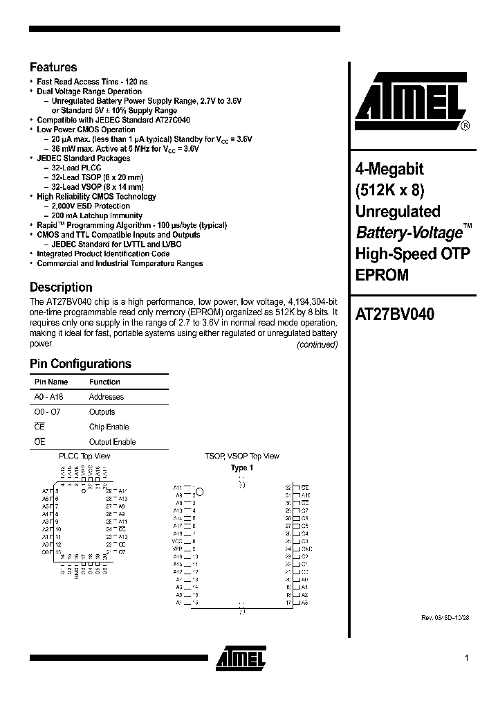 AT27BV040_974843.PDF Datasheet