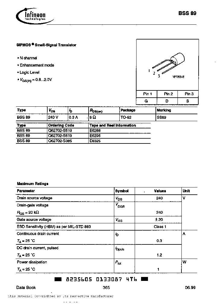 BSS89_976589.PDF Datasheet