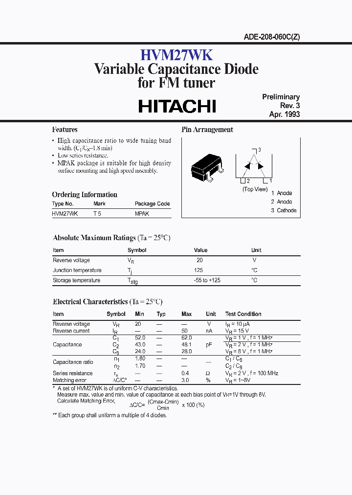 HVM27WK_986535.PDF Datasheet