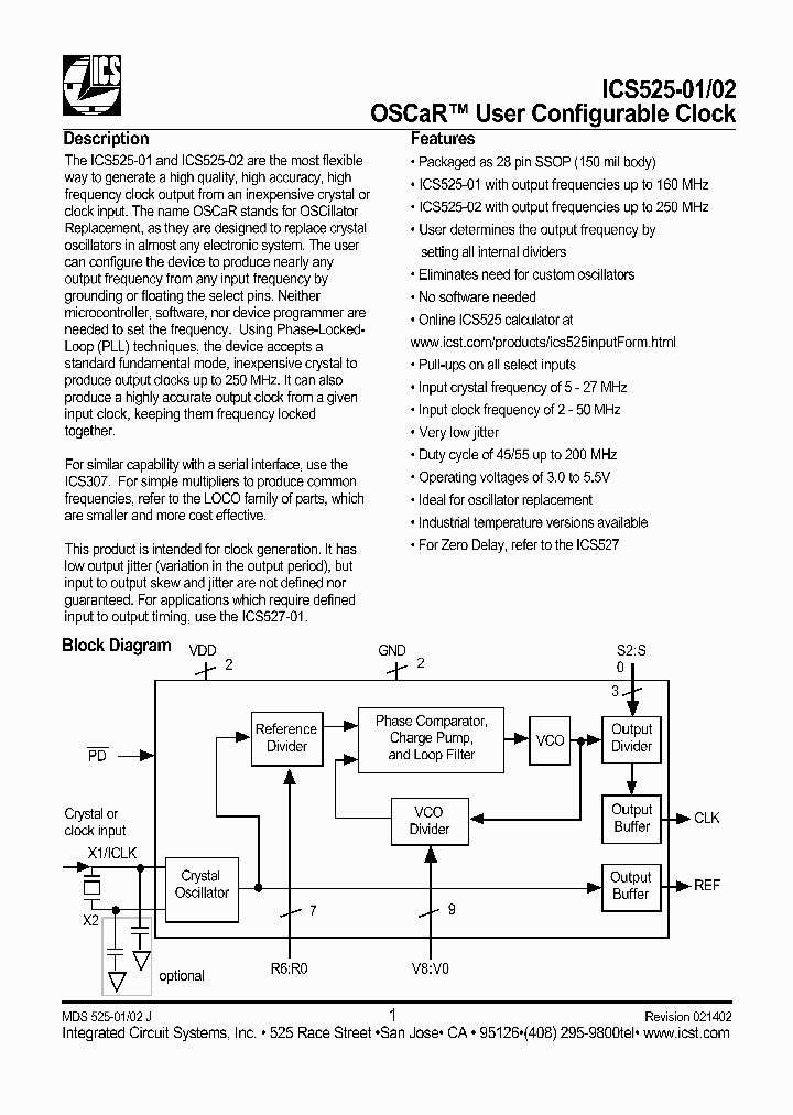 ICS525-01R_986715.PDF Datasheet