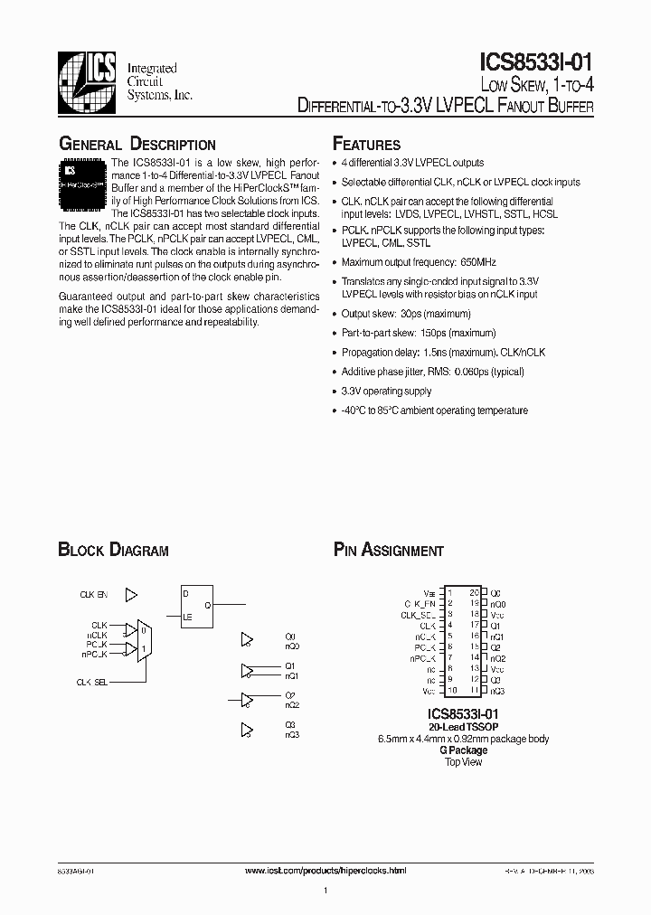 ICS8533-01I_986863.PDF Datasheet