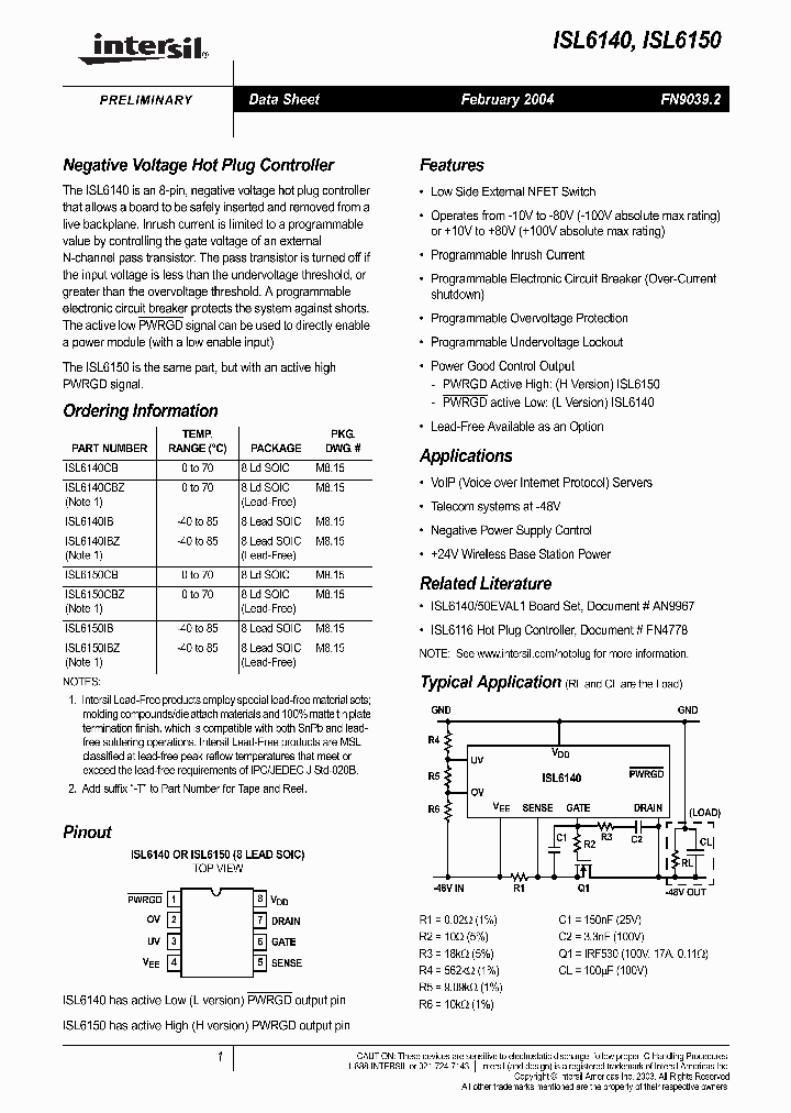 ISL6140_987542.PDF Datasheet