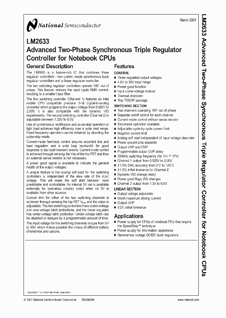 LM2633_988399.PDF Datasheet
