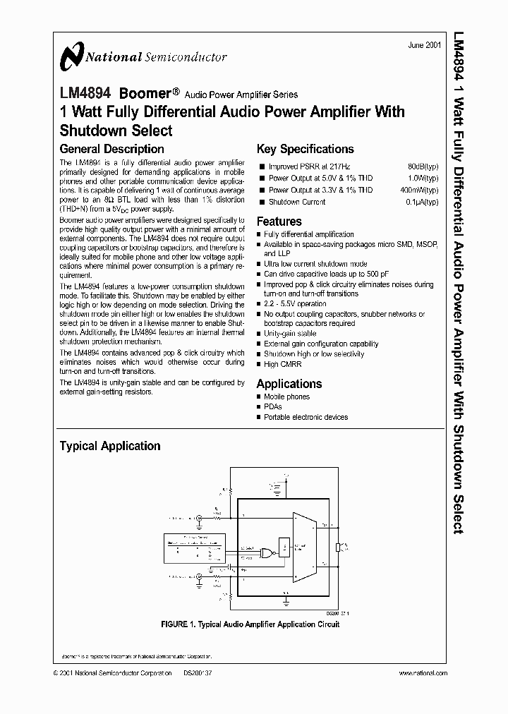 LM4894_988500.PDF Datasheet