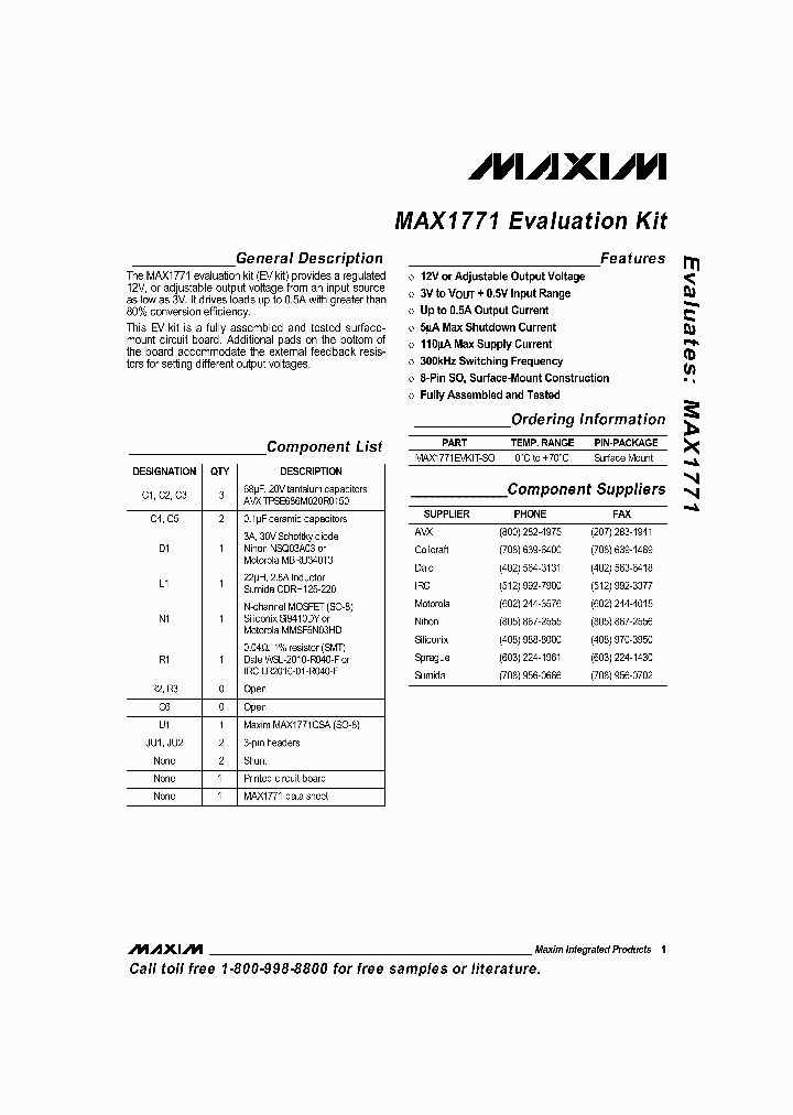 MAX1771EVKIT_990137.PDF Datasheet