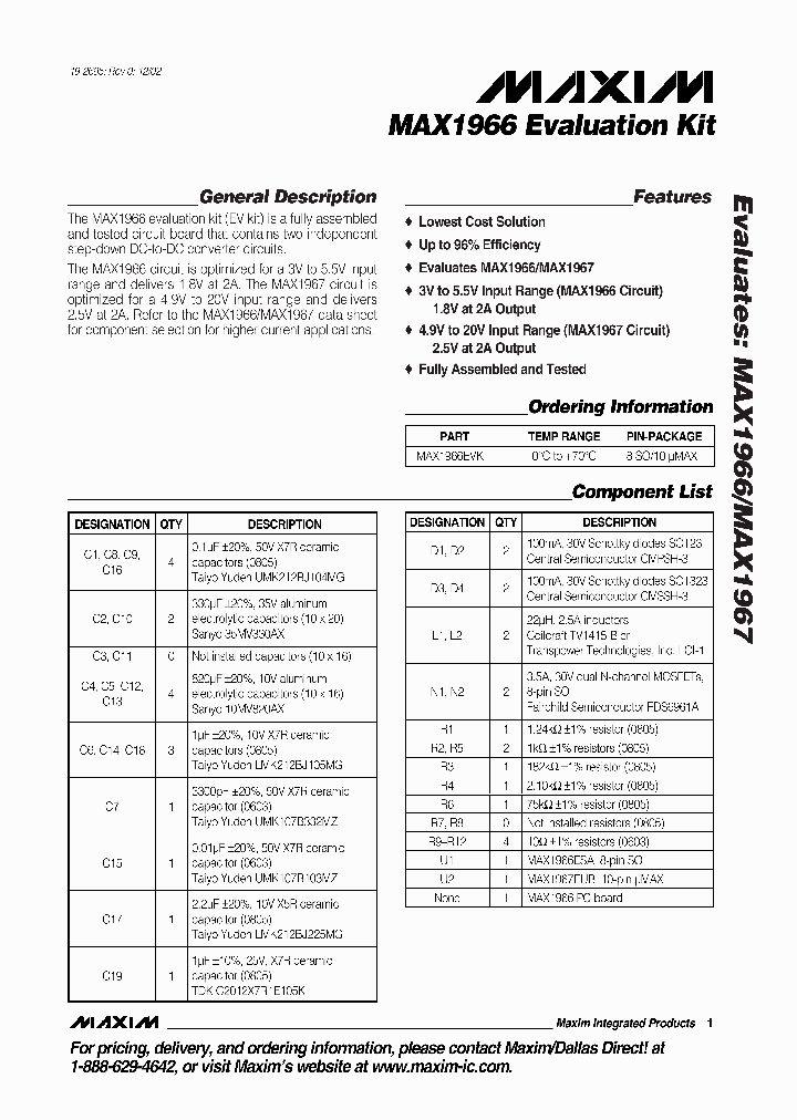 MAX1966EVKIT_990211.PDF Datasheet