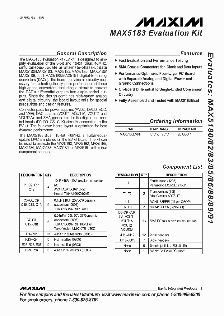 MAX5183EVKIT_990460.PDF Datasheet